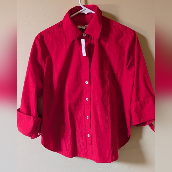 Madewell Cuffed Sleeve Top - Picture 2 of 14